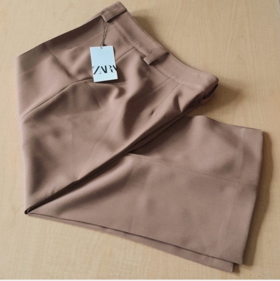 NEW ZARA Francoise Culotte wide leg XXL in Camel - Picture 5 of 11